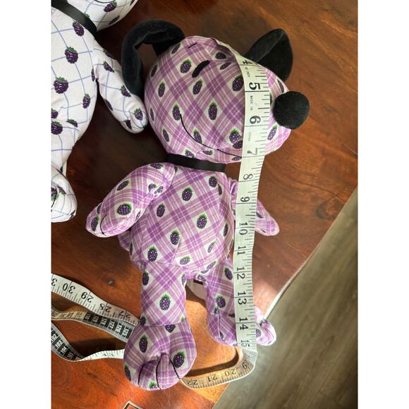 Snoopy The Peanuts Knots Beery Farm Boysenberry plush set of 2 - Picture 6 of 6